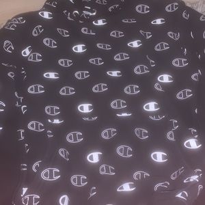 Black & white Champion hoodie